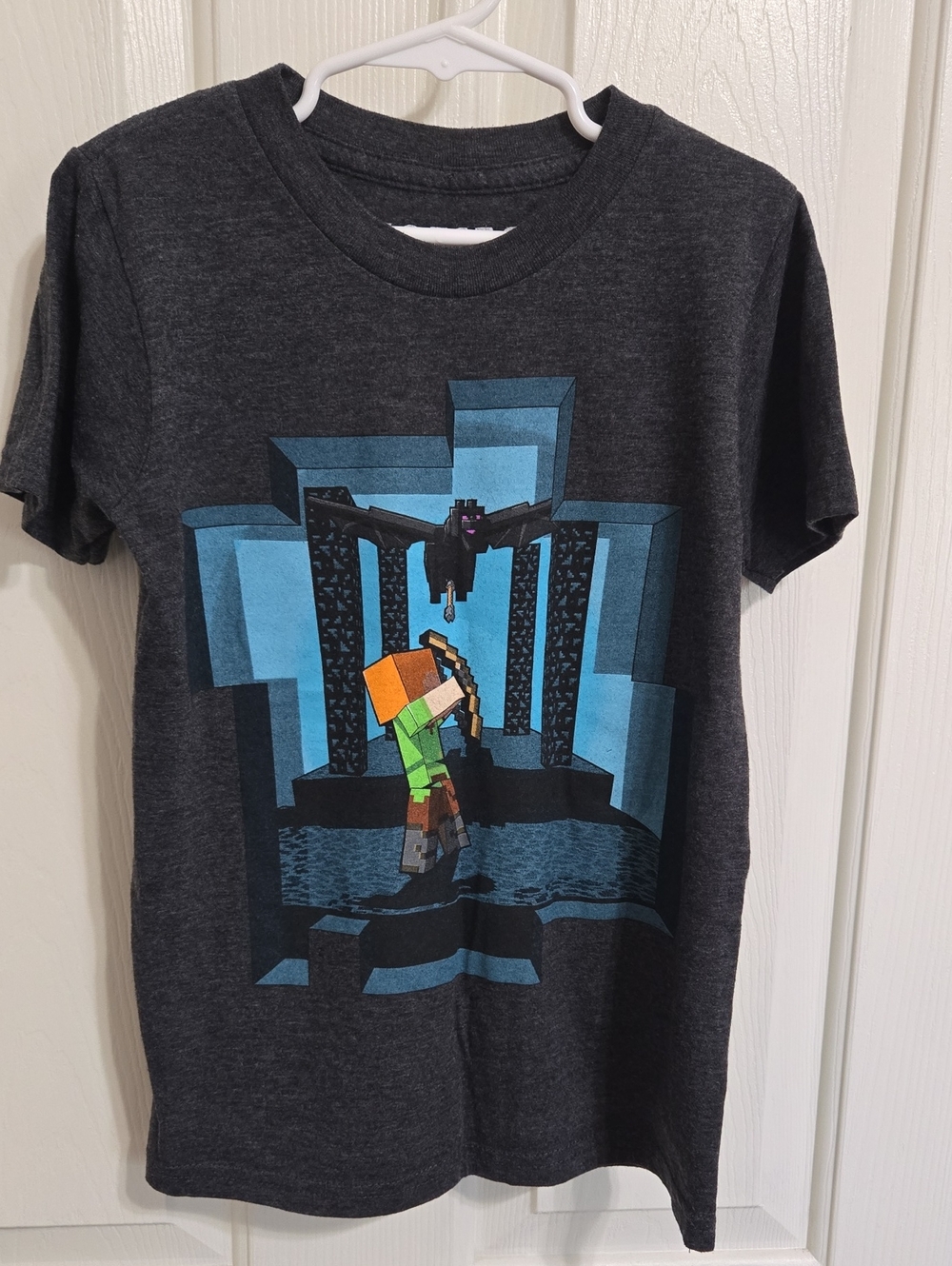 Mojang dark grey minecraft shirt
